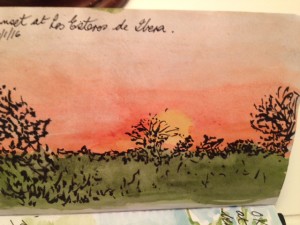sunset sketch